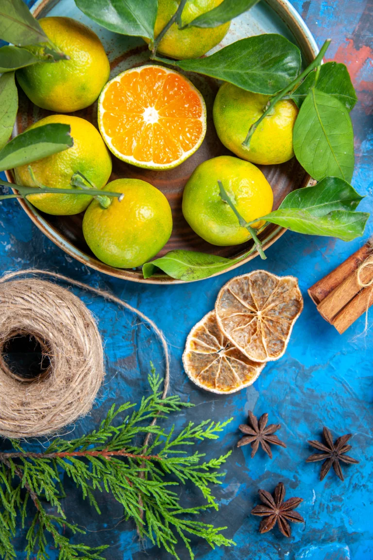 oranges, star anise, cinnamon with bay leaves