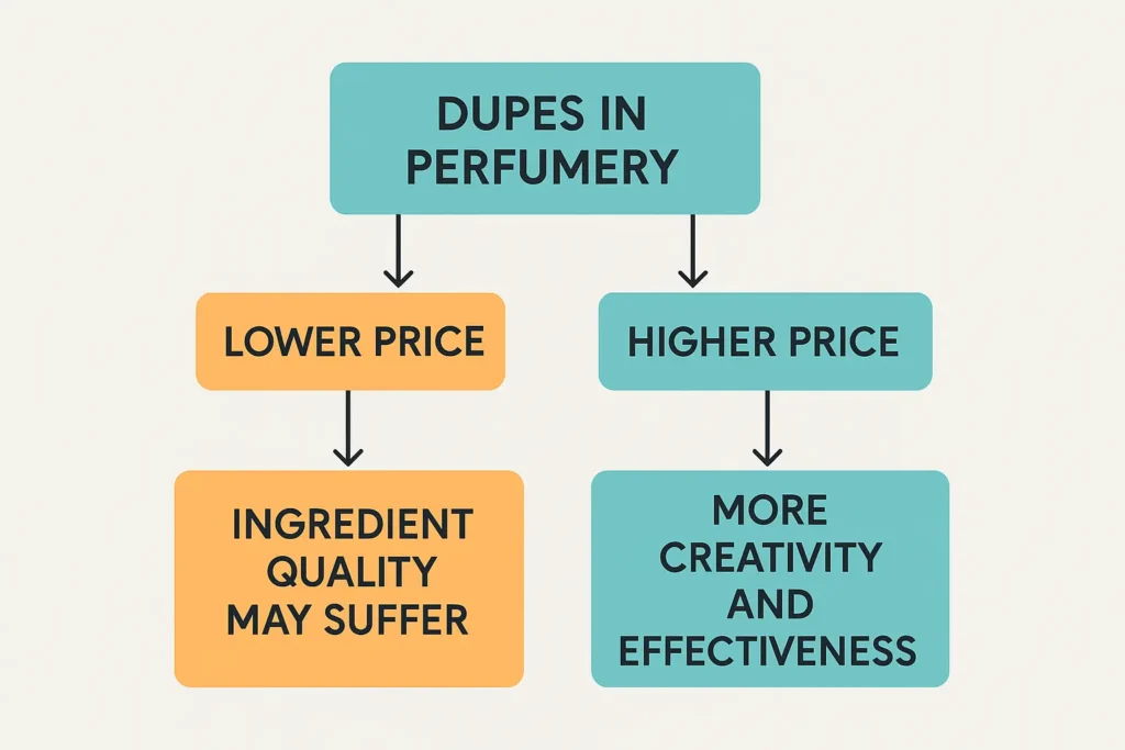 the ratio between price and quality in perfumes