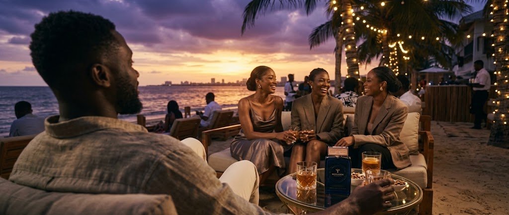 friends in lagos beach relaxing