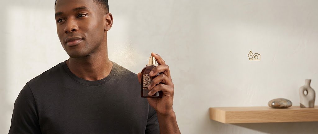 guy wearing armour eternel perfume