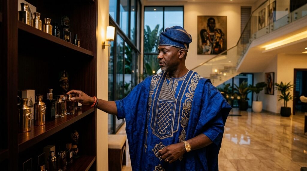 man wearing adagba